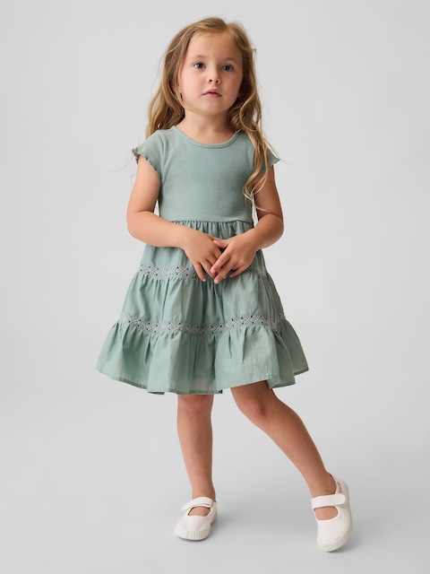 Baby & Toddler Tiered Lace-Trim Dress
