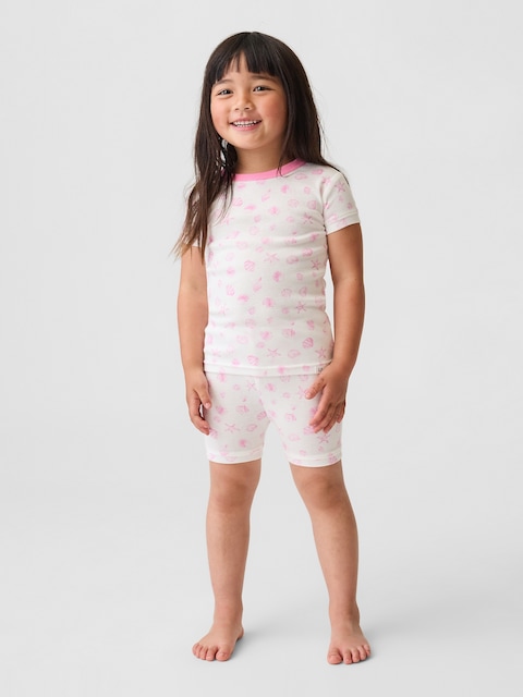 Baby & Toddler Organic Brushed Cotton Seashell PJ Short Set