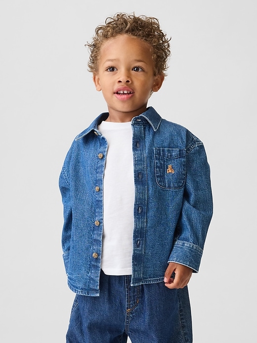 Image number 1 showing, Baby & Toddler Denim Big Shirt