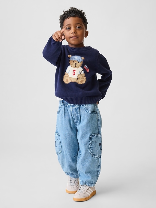 Image number 1 showing, Baby & Toddler Brannan Bear Pocket Pull-On Barrel Jeans