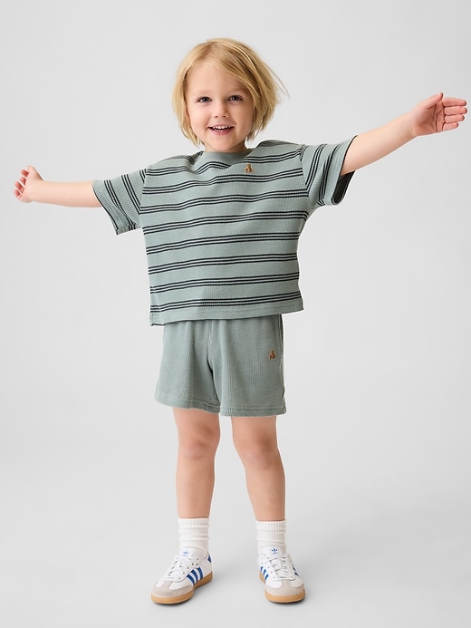 Image number 1 showing, Baby & Toddler Pull-On Waffle Shorts