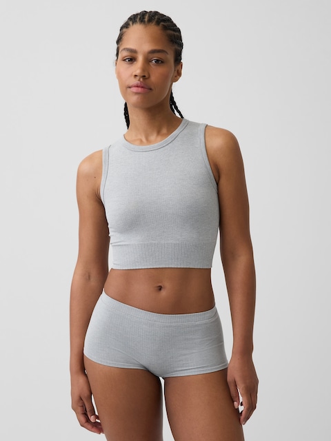 Seamless Rib Crop Tank Top