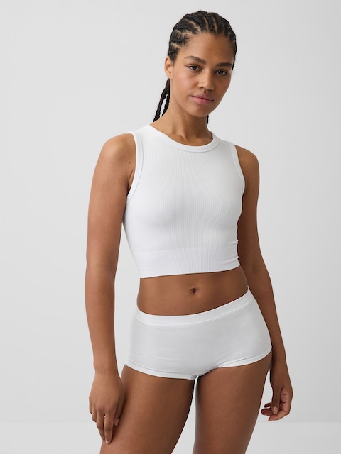 Seamless Rib Crop Tank Top