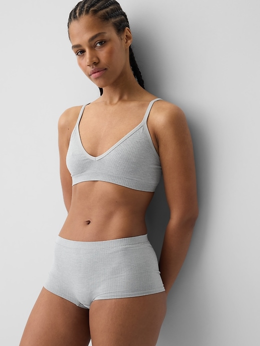 Image number 1 showing, Seamless Rib Triangle Bralette