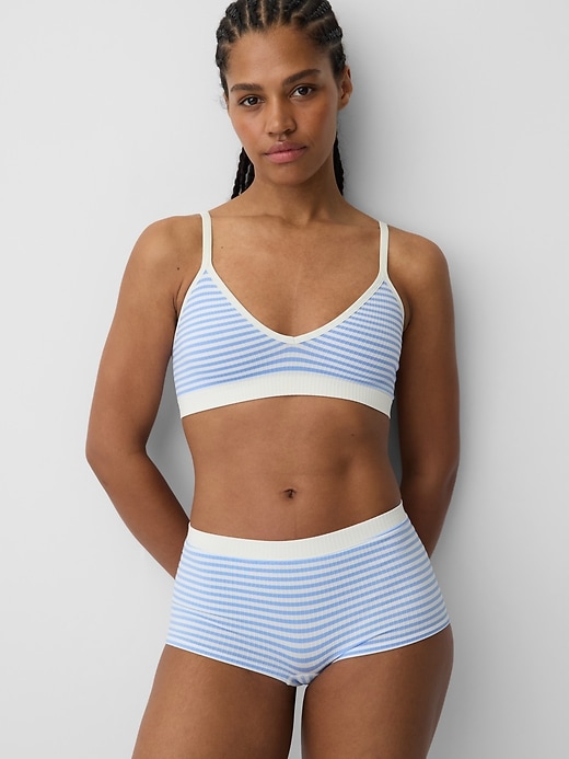 Image number 1 showing, Seamless Rib Triangle Bralette