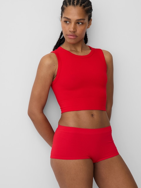 Seamless Rib Crop Tank Top