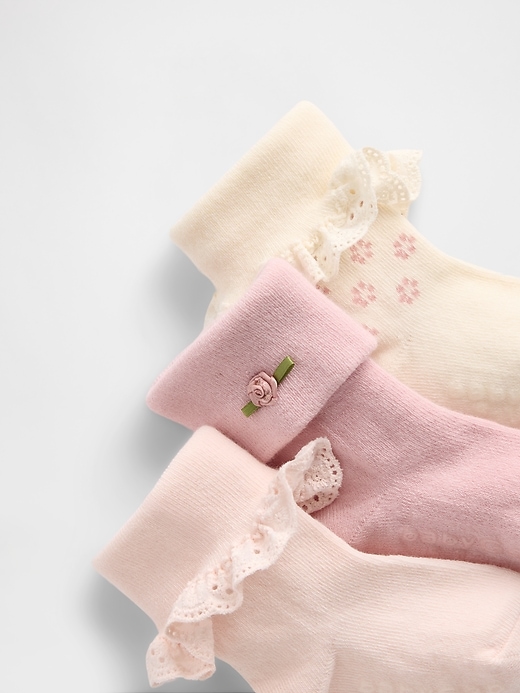 Image number 2 showing, Baby Foldover Socks (3-Pack)