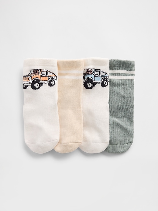 Image number 1 showing, Baby & Toddler Brannan Bear & Stripe Socks (4-Pack)