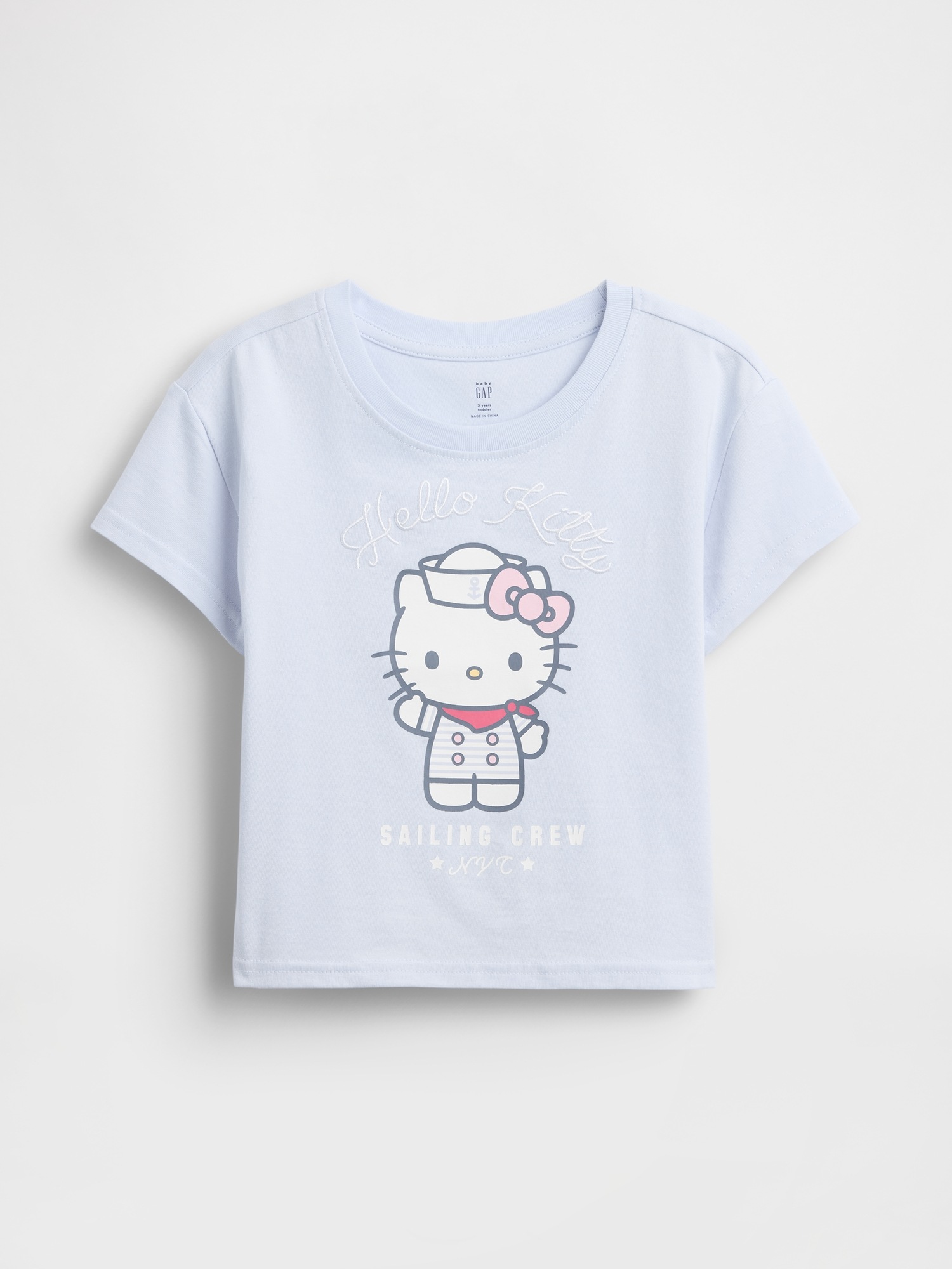 Футболка Gap Hello Kitty Graphic T-Shirt для малышей, цвет: Синий — фото 2