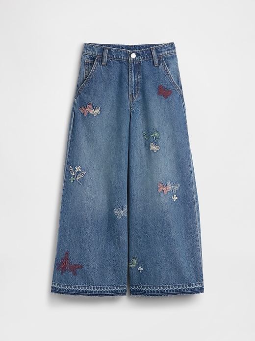 Image number 2 showing, Kids Low Rise Embroidered Baggy Jeans