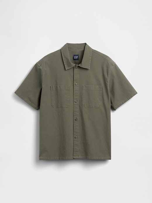 Image number 5 showing, Relaxed Straight-Hem Utility Shirt