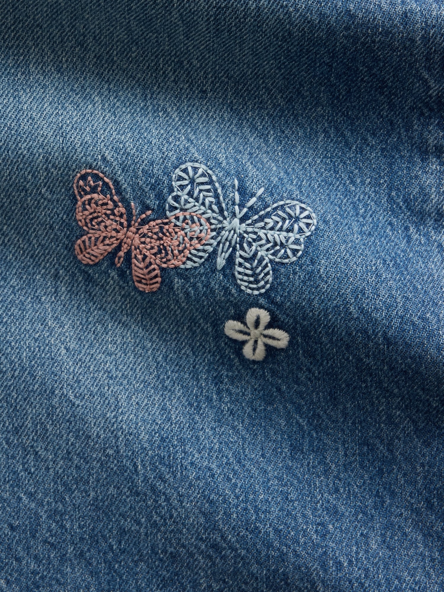 Kids Low Rise Embroidered Baggy Jeans