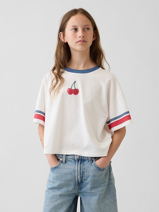 Image number 1 showing, Kids Oversized Graphic T-Shirt