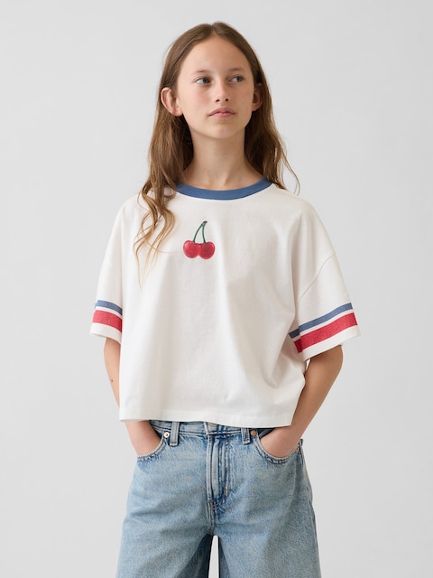 Kids Oversized Boxy Graphic T-Shirt