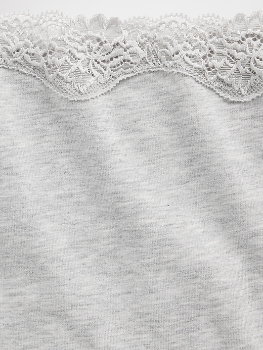 Image number 3 showing, Organic Stretch Cotton Lace-Trim Hipster