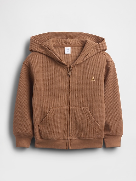 Image number 2 showing, Baby & Toddler Waffle Zip Hoodie
