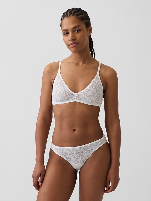 Image number 1 showing, Lace Plunge Bralette