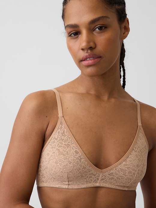 Image number 3 showing, Lace Plunge Bralette