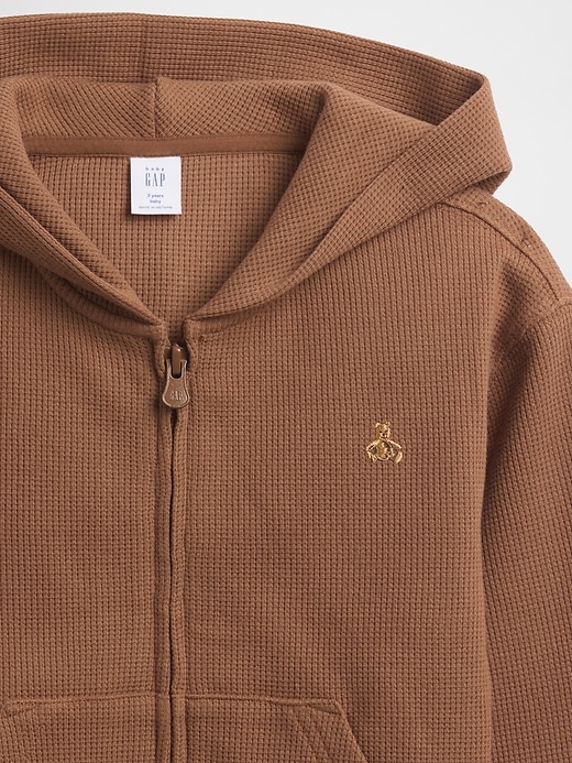 Image number 4 showing, Baby & Toddler Waffle Zip Hoodie