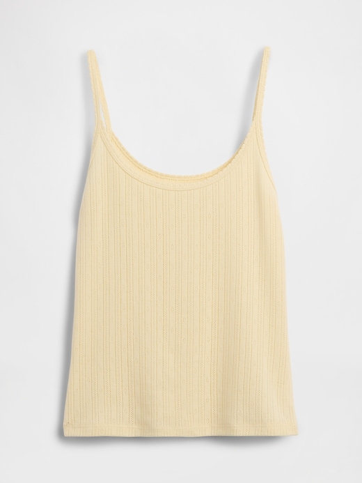 Image number 5 showing, Pointelle Crop Cami