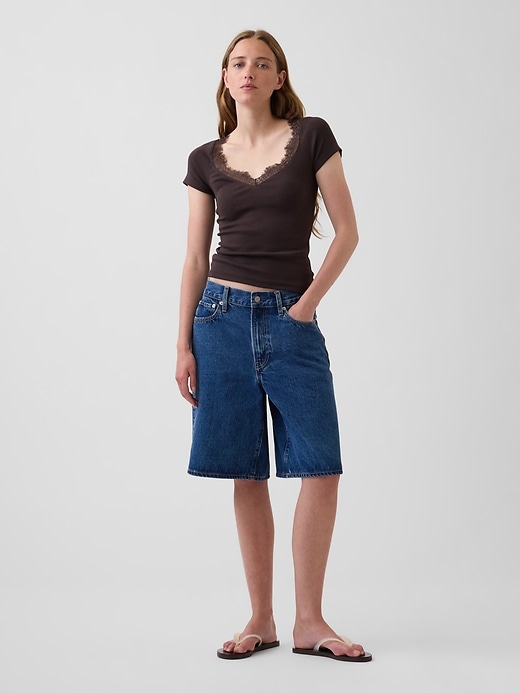 Image number 2 showing, Modern Lace-Trim Top