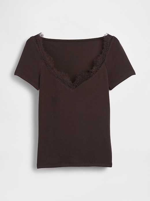 Image number 5 showing, Modern Lace-Trim Top