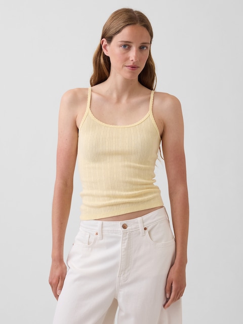 Pointelle Crop Cami