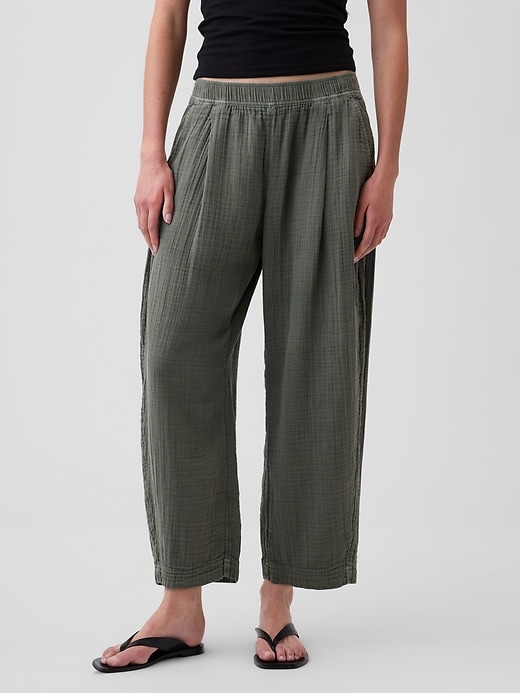 Image number 2 showing, Cotton Gauze Easy Barrel Pants