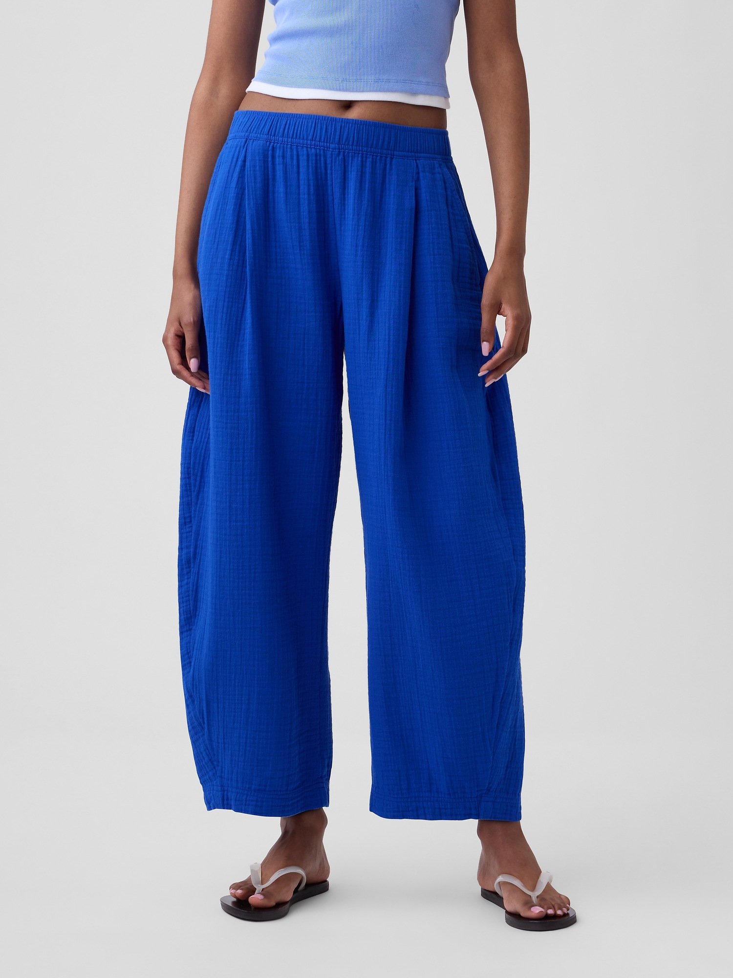Женские брюки Gap Cotton Gauze Easy Barrel Pants — фото 2