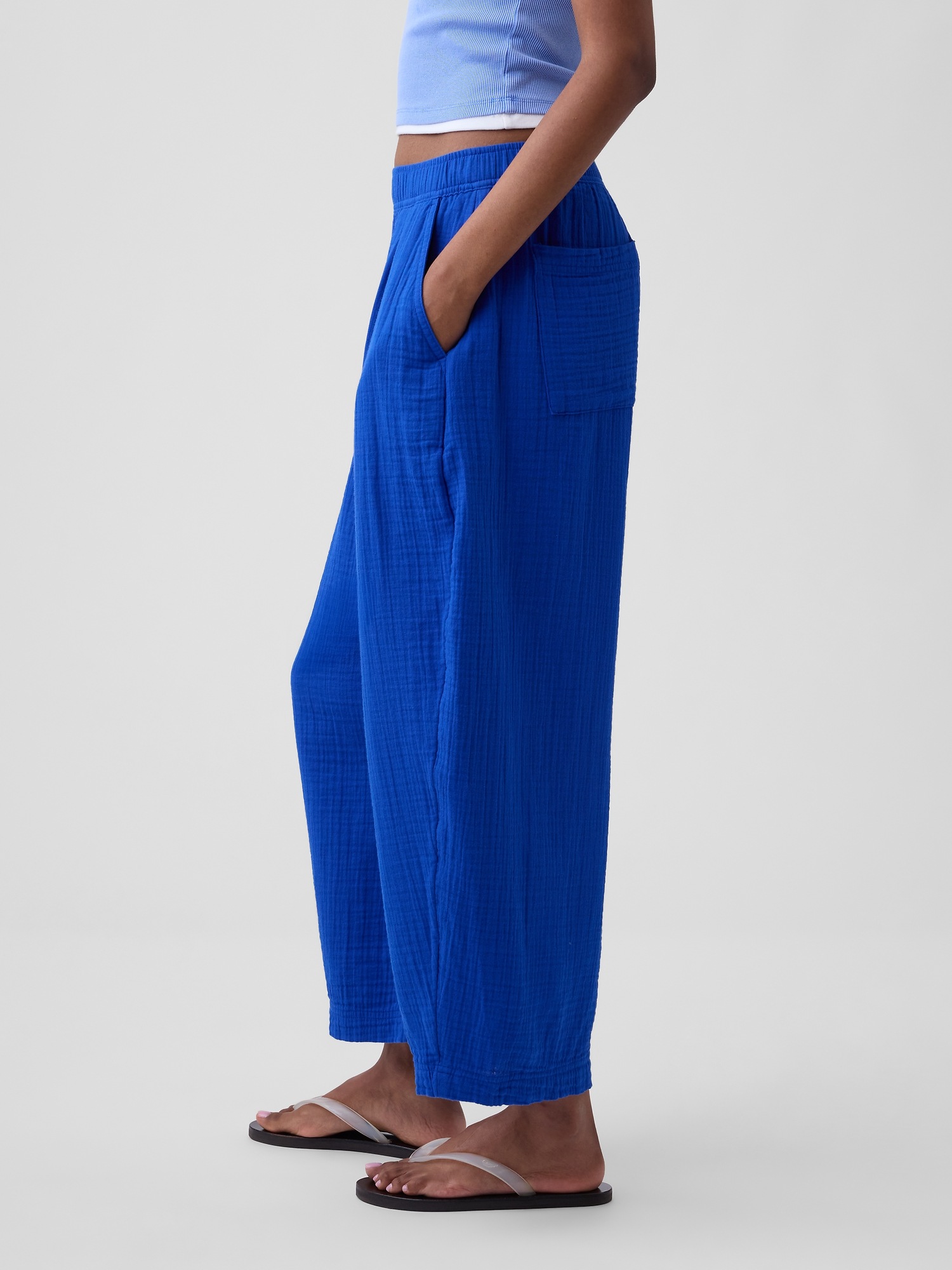 Женские брюки Gap Cotton Gauze Easy Barrel Pants — фото 3