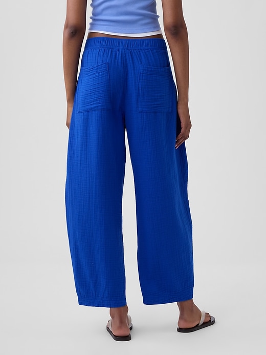 Image number 4 showing, Cotton Gauze Easy Barrel Pants
