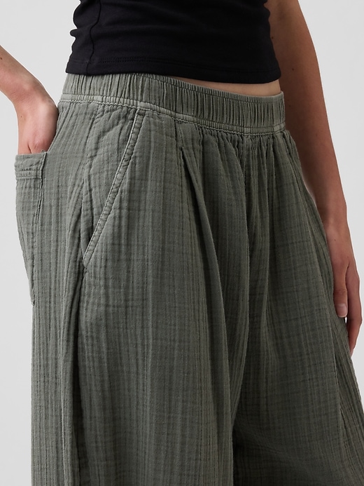 Image number 7 showing, Cotton Gauze Easy Barrel Pants