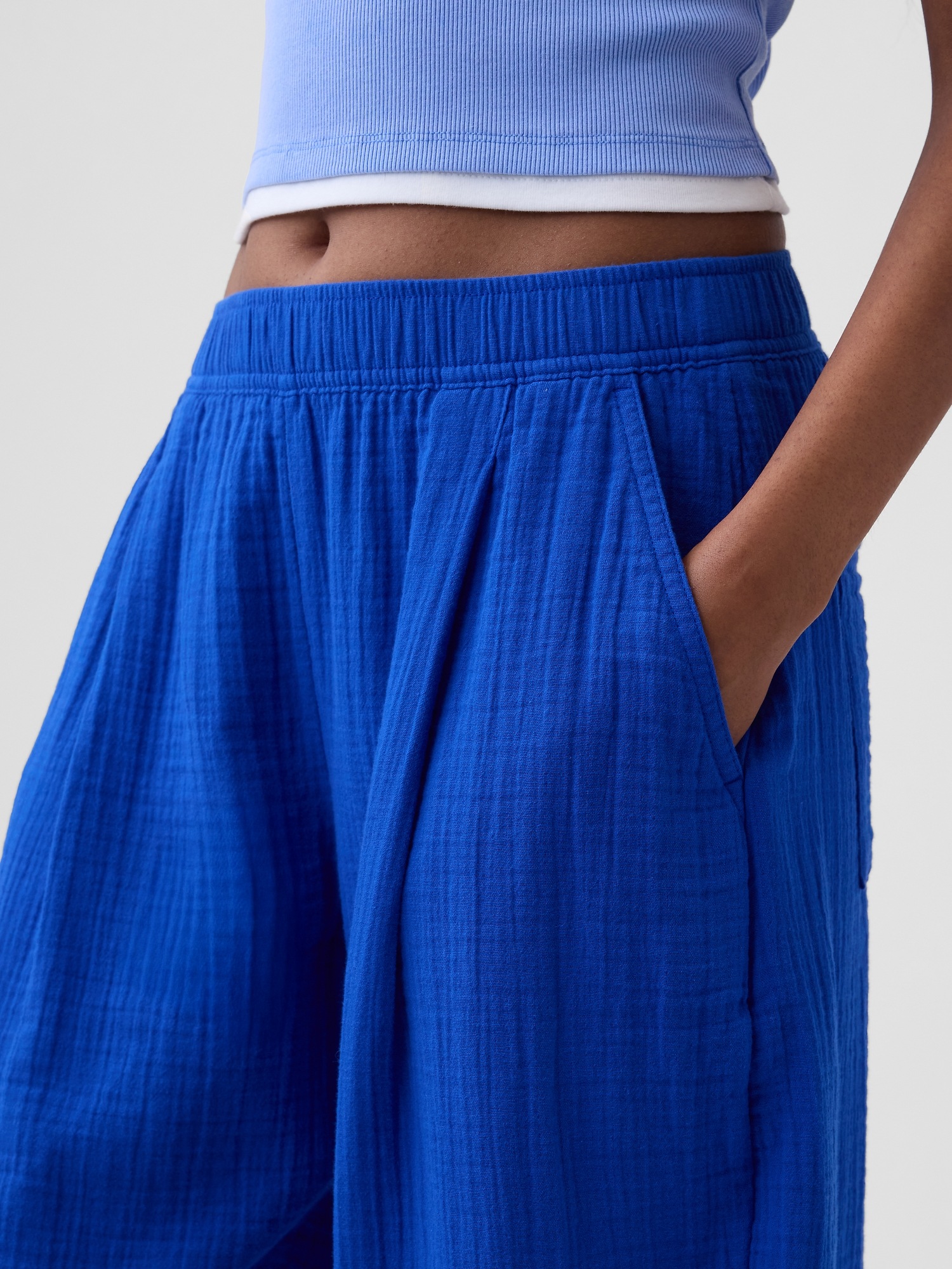 Женские брюки Gap Cotton Gauze Easy Barrel Pants — фото 5