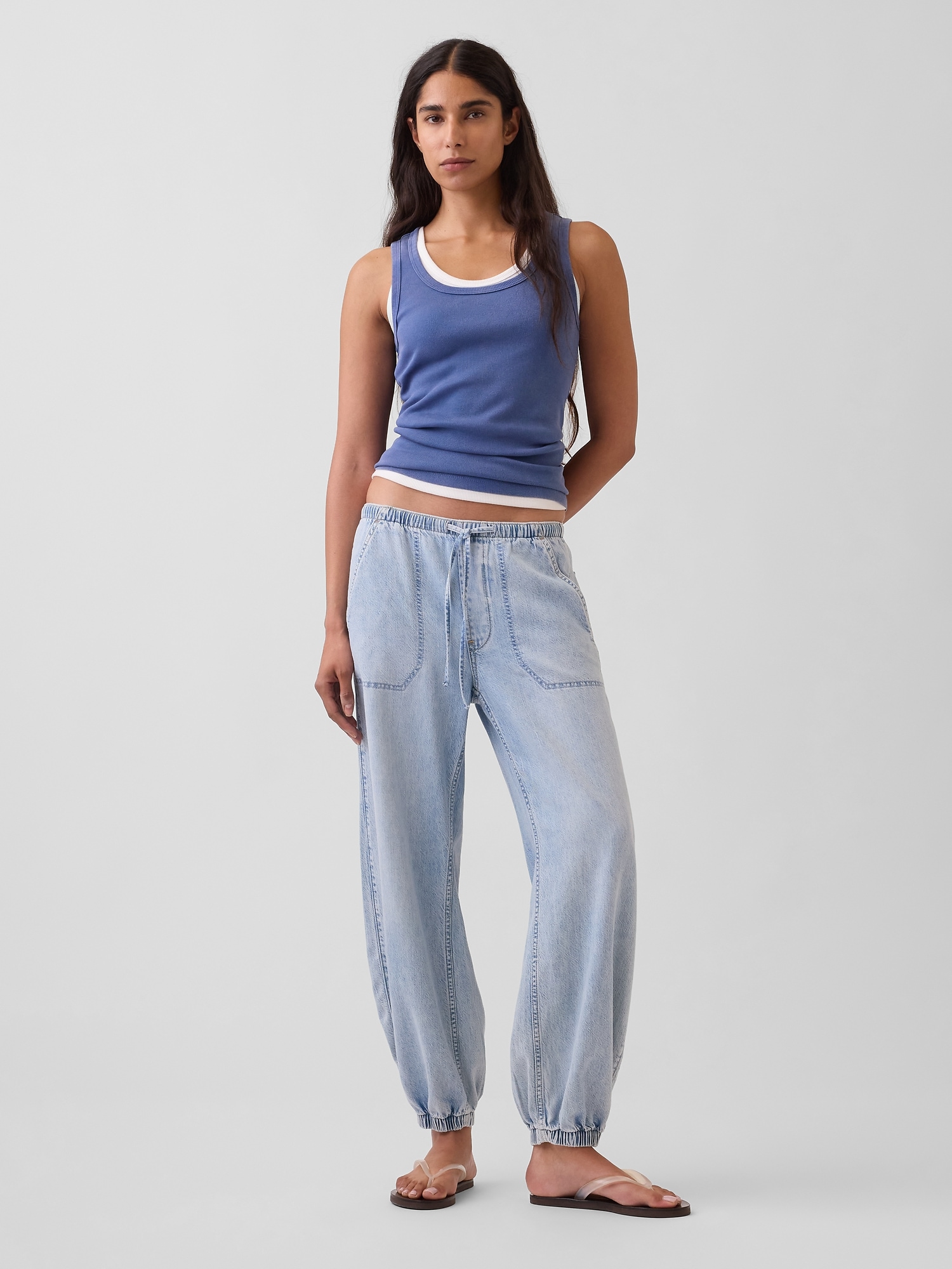 Женские джинсы Gap UltraSoft Denim Easy Barrel Joggers