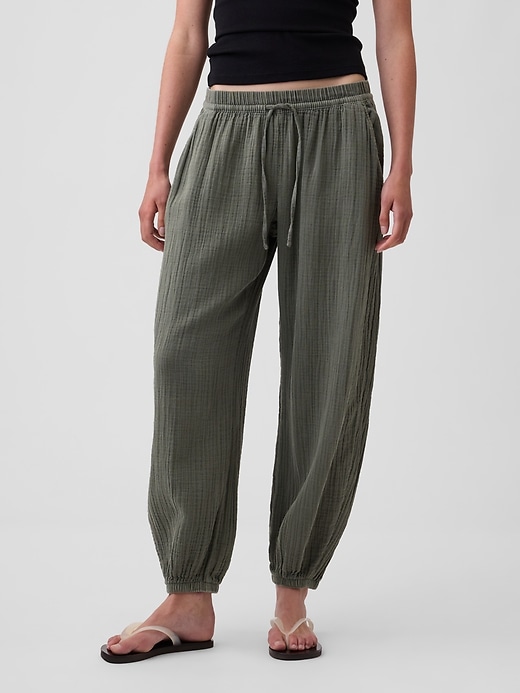 Image number 2 showing, Cotton Gauze Easy Joggers