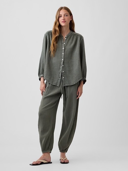 Image number 1 showing, Cotton Gauze Easy Joggers