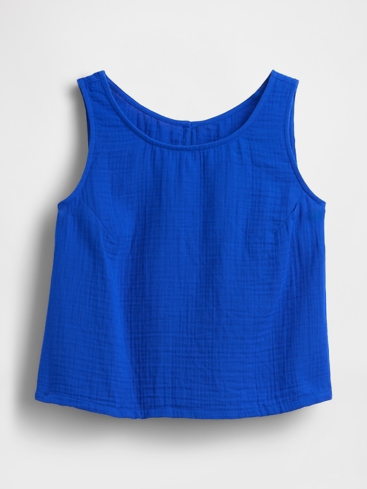 Cotton Gauze Racer Shell Tank Top | Gap