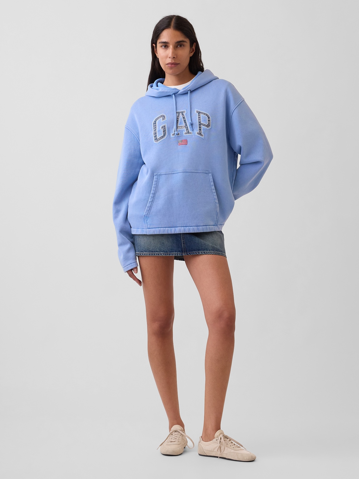 Мужские худи Gap VintageSoft Oversized Americana Logo — фото 5