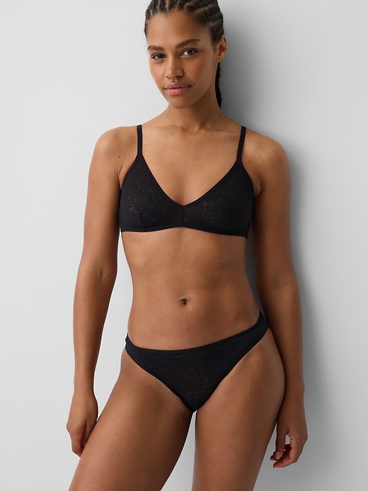 Image number 1 showing, Lace Plunge Bralette