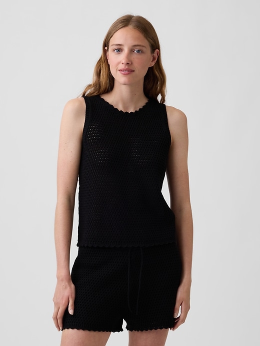 Image number 1 showing, 100% Cotton Crochet Tank Top