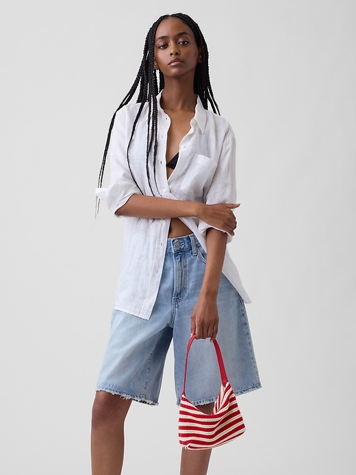 Image number 2 showing, Crochet Stripe Mini Bag