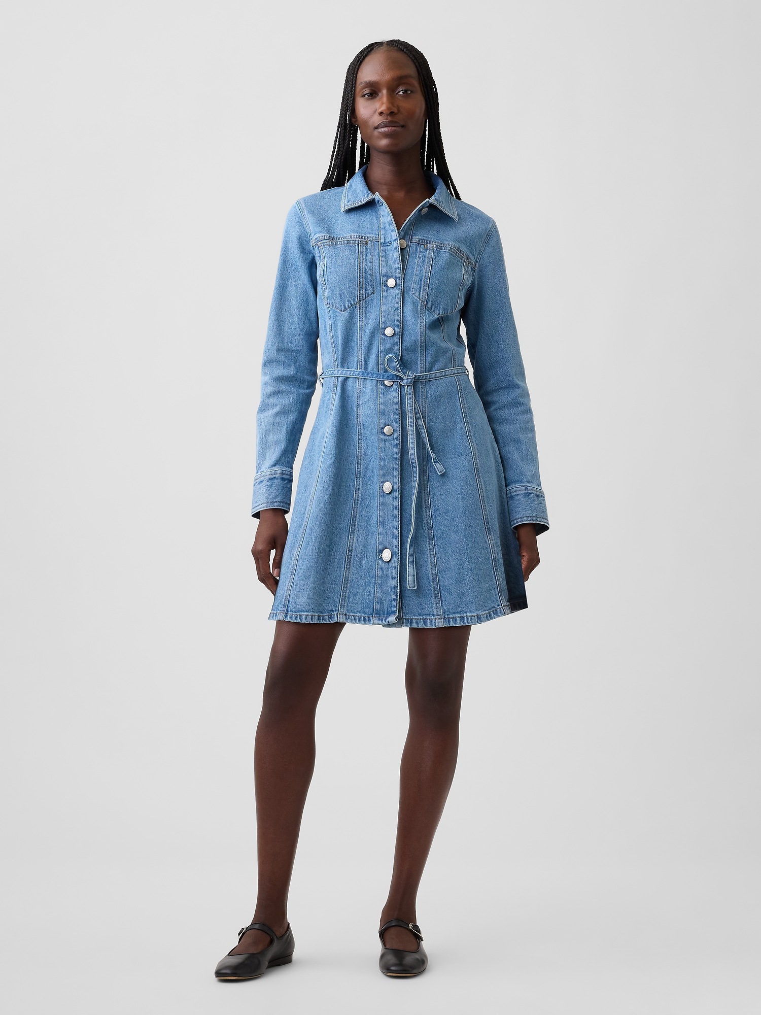 Женские платья Gap Denim Button-Front Mini Dress