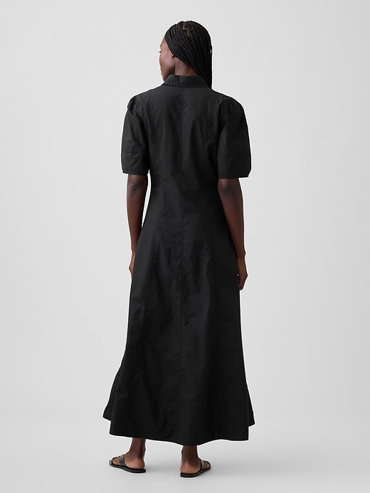 Image number 2 showing, Barrel-Sleeve Maxi Shirtdress