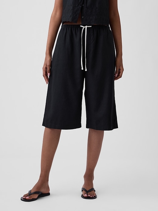 Image number 2 showing, Linen-Blend Relaxed Easy Culotte Pants