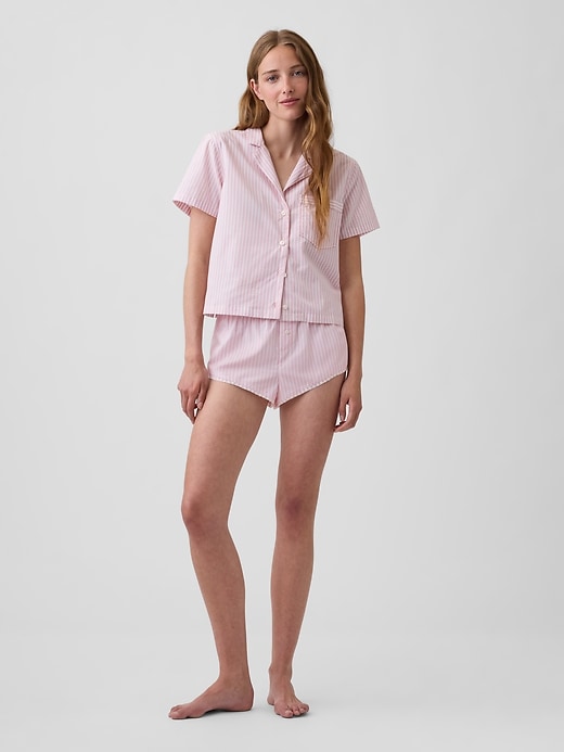 Image number 1 showing, Poplin Stripe Bloomer PJ Shorts