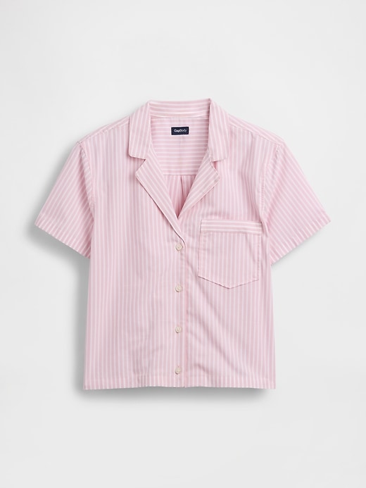 Image number 4 showing, Poplin Stripe Crop PJ Shirt