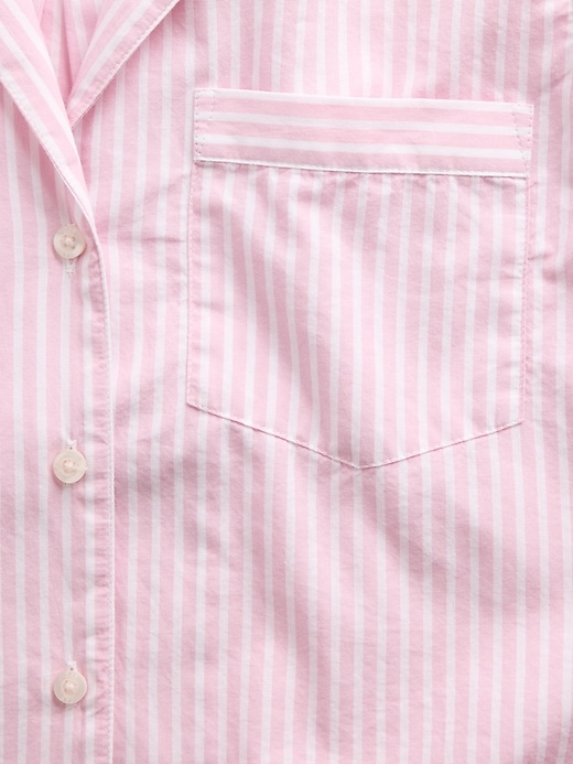 Image number 4 showing, Poplin Oversized Crop PJ Shirt