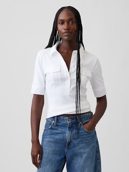 Image number 1 showing, Modern Elbow-Sleeve Utility T-Shirt