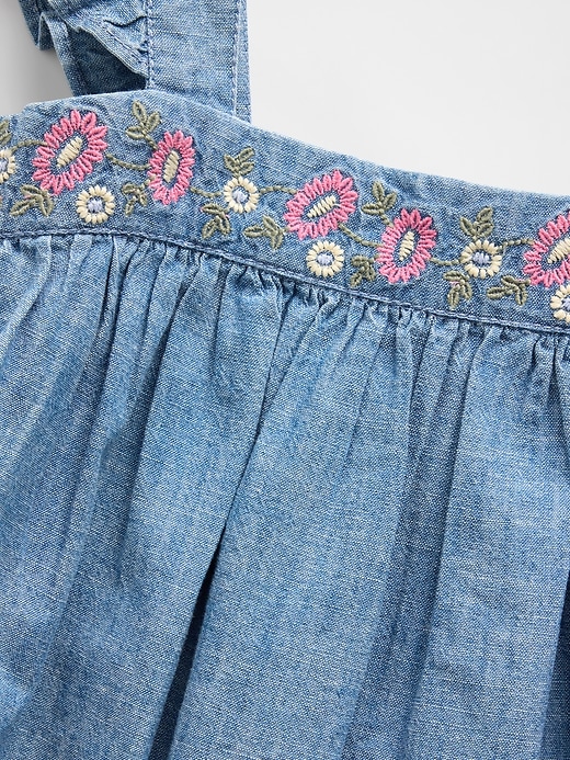 Image number 4 showing, Baby & Toddler Embroidered Denim Dress