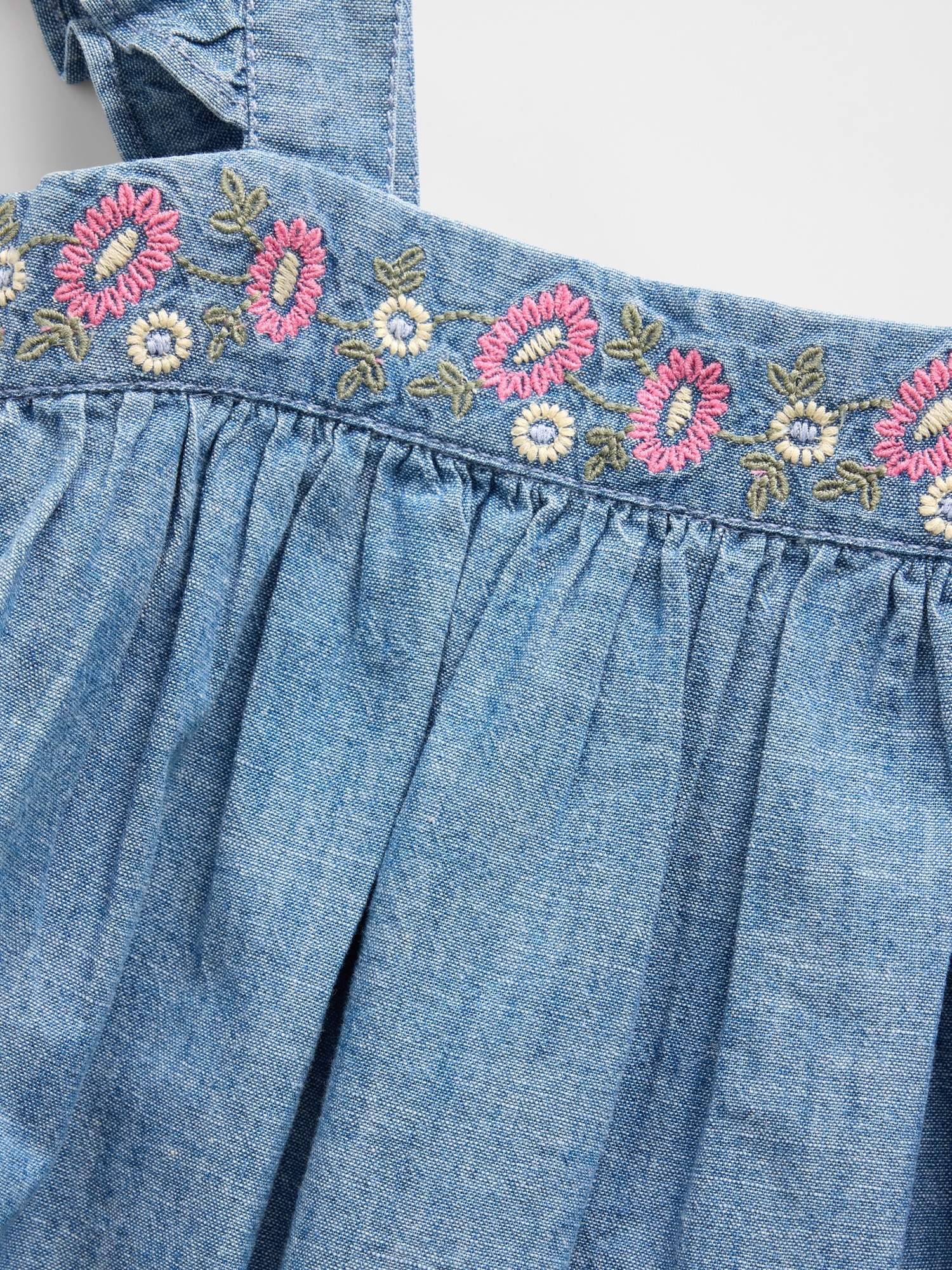 Детские платья Gap Baby & Toddler Embroidered Denim Dress — фото 4
